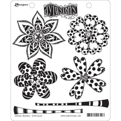 Dyan Reaveley's Dylusions Stamps   «Doodle Blooms»  6 pièces